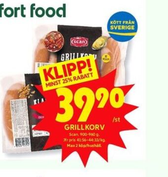 ICA Kvantum Scan Grillkorv erbjuda