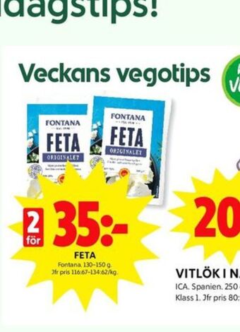 ICA Kvantum Fontana Fetaost erbjuda