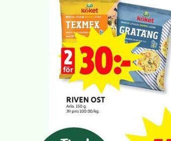 ICA Kvantum Arla Köket Riven ost erbjuda