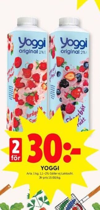 ICA Kvantum Yoggi Yoghurt erbjuda