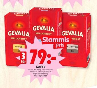 ICA Kvantum Gevalia Kaffe malet erbjuda