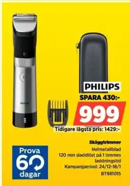 Power PHILIPS Skäggtrimmer BT981015 erbjuda