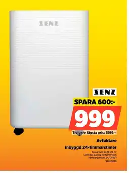 Power SENZ Avfuktare SEDH1020 erbjuda