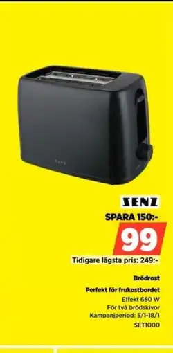 Power SENZ Brödrost SET1000 erbjuda