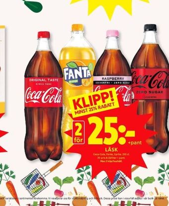 ICA Kvantum Coca Cola Zero Raspberry Läskedryck erbjuda