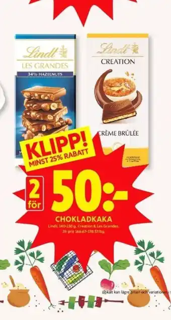 Lindt Les Grandes Chokladkaka