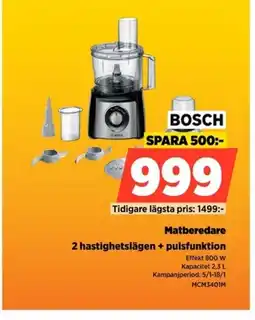 Power BOSCH Matberedare MCM3401M erbjuda