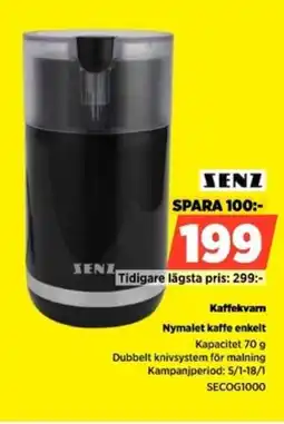 Power SENZ Kaffekvarn SECOG1000 erbjuda