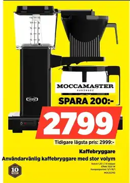 Power MOCCAMASTER Kaffebryggare MOC53740 erbjuda