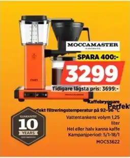 Power MOCCAMASTER Kaffebryggare MOC53622 erbjuda