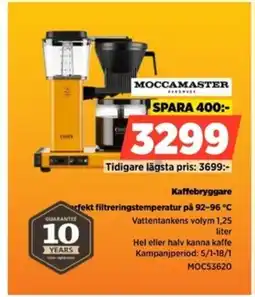 Power MOCCAMASTER Kaffebryggare MOC53620 erbjuda