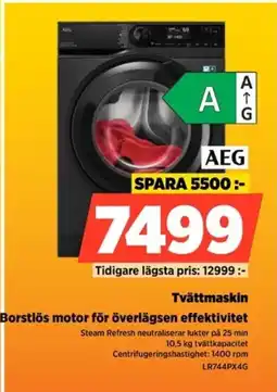 Power AEG Tvättmaskin LR744PX4G erbjuda