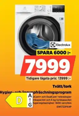 Power Electrolux Tvätt/tork EW1722PX4P erbjuda