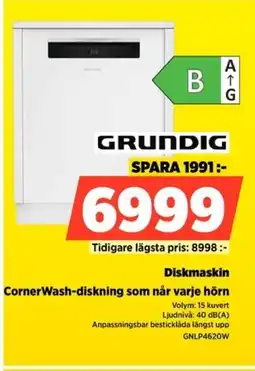Power GRUNDIG Diskmaskin GNLP4620W erbjuda