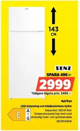 Power SENZ Kyl/frys SECR143EW erbjuda