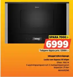 Power Inbyggd mikrovågsugn NR4WR21N1 erbjuda
