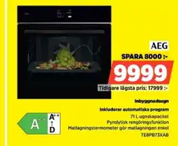 Power AEG Inbyggnadsugn TE8PB73XAB erbjuda