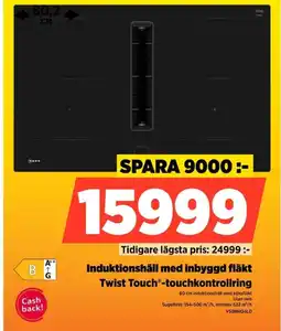 Power Induktionshäll med inbyggd flakt V58NHQ4LO erbjuda