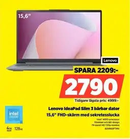 Power Lenovo IdeaPad Slim 3 bärbar dator 82XB00FTMX erbjuda