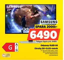 Power SAMSUNG Odyssey OLED G6 LS27DG602SUXE erbjuda
