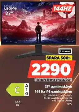 Power Lenovo 27″ gamingskārm R27S erbjuda