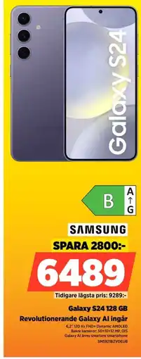 Power SAMSUNG Galaxy S24 128 GB SMS921BZVDEUB erbjuda