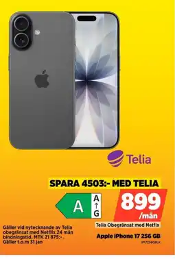 Power Apple iPhone 17 256 GB IP17256GBLK erbjuda