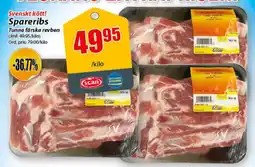 Extra Mjällby Stormarknad Svenskt kött! Spareribs erbjuda