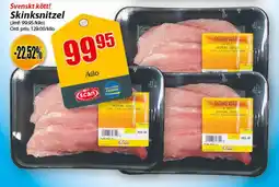 Extra Mjällby Stormarknad Svenskt kött! Skinksnitzel erbjuda