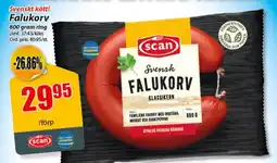 Extra Mjällby Stormarknad Scan Svenskt kött! Falukorv erbjuda