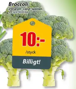 Extra Mjällby Stormarknad Broccoli erbjuda