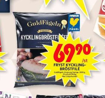 ICA Maxi Guldfågeln Kycklingbröstfilé erbjuda