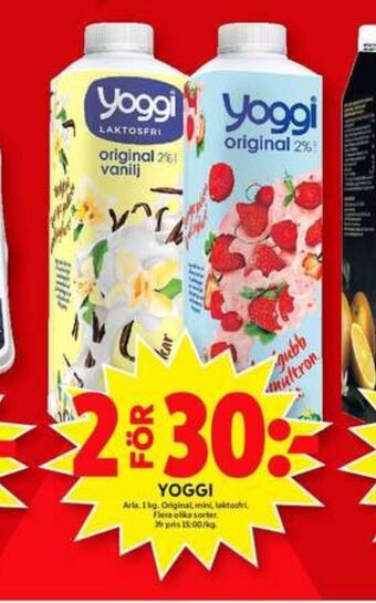 ICA Maxi Yoggi Yoghurt erbjuda