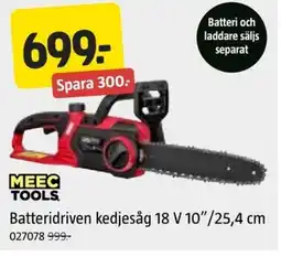 Jula Batteridriven kedjesåg 18 V 10"/25,4 cm erbjuda