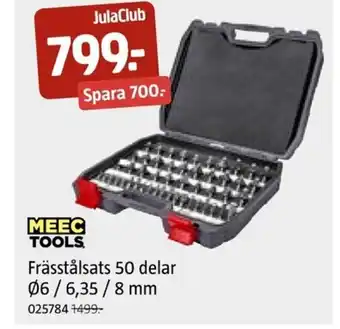 Frässtålsats 50 delar Ø6/6,35/8 mm