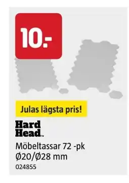 Jula Möbeltassar 72 -pk Ø20 / Ø28 mm erbjuda