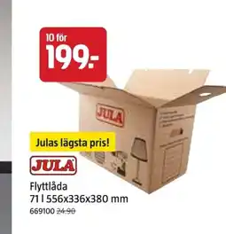 Jula Flyttlåda 71 l 556x336x380 mm erbjuda