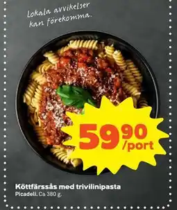Stora Coop Köttfärssås med trivilinipasta erbjuda