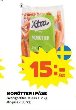Stora Coop MORÖTTER I PÅSE, Medlemspris erbjuda