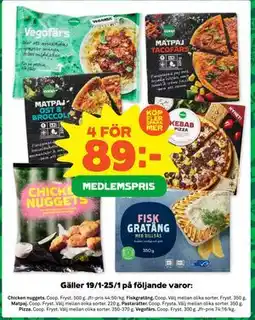 Stora Coop Fiskgratäng, Medlemspris erbjuda