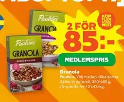 Stora Coop Granola, Medlemspris erbjuda