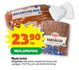 Stora Coop Mjukt bröd, Medlemspris erbjuda