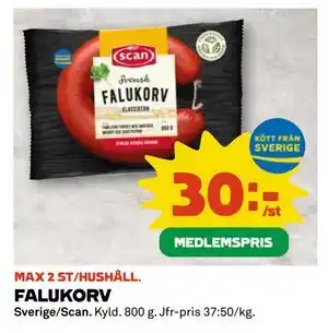 FALUKORV, Medlemspris