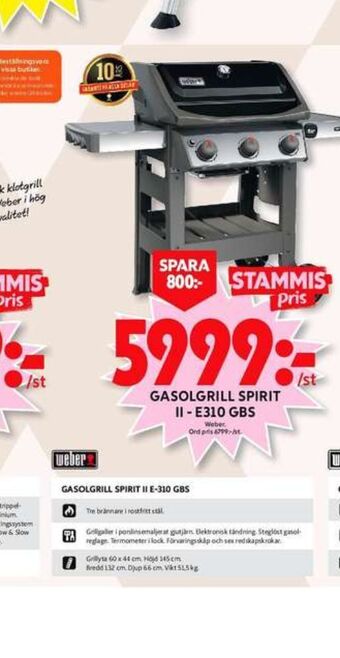 ICA Maxi Weber Gasolgrill erbjuda