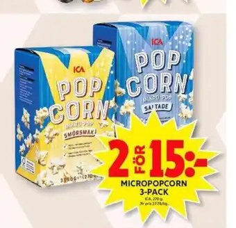 ICA Maxi ICA I love eco Popcorn erbjuda