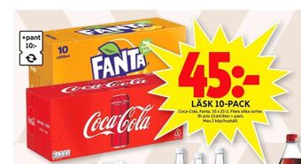 ICA Maxi Coca Cola Läskedryck erbjuda