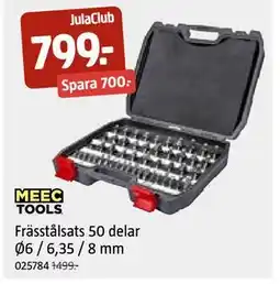Jula Frässtålsats 50 delar Ø6 / 6,35 / 8 mm, Medlemspris erbjuda