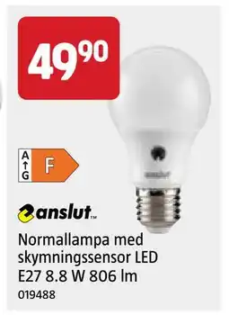 Jula Normallampa med skymningssensor LED E27 8.8 W 806 lm erbjuda