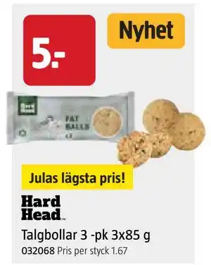 Jula Talgbollar 3 -pk 3x85 g erbjuda
