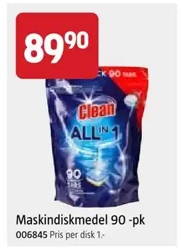 Jula Maskindiskmedel 90 -pk erbjuda
